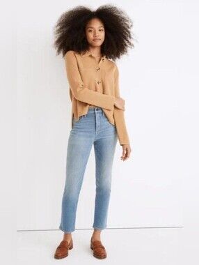 Madewell Petite Stovepipe Jeans | Euclid Wash |Ankle Length | 23P